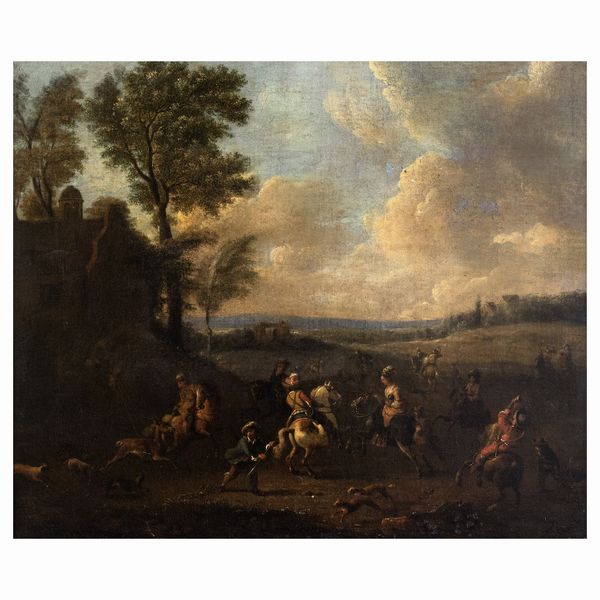 Philips Wouwerman, attribuito a  - Asta Da Importanti Collezioni Romane - Associazione Nazionale - Case d'Asta italiane