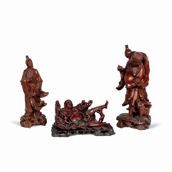 Tre sculture in legno  - Asta Da Importanti Collezioni Romane - Associazione Nazionale - Case d'Asta italiane