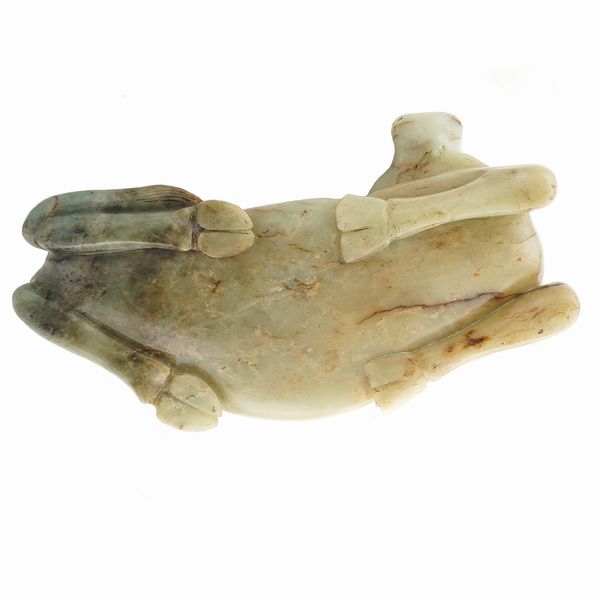 Scultura in giada verde  - Asta Da Importanti Collezioni Romane - Associazione Nazionale - Case d'Asta italiane