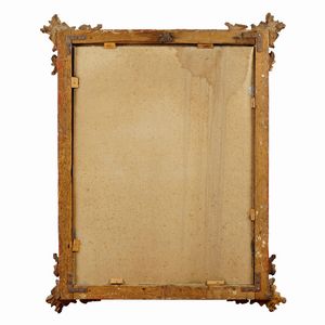 Coppia di specchiere in legno dorato e laccato rosso  - Asta Da Importanti Collezioni Romane - Associazione Nazionale - Case d'Asta italiane