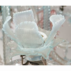 Grande lampadario a dodici luci in vetro di Murano  - Asta Da Importanti Collezioni Romane - Associazione Nazionale - Case d'Asta italiane