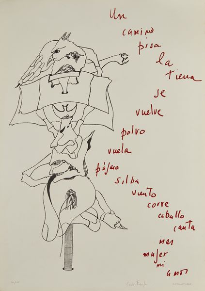 CAMACHO JORGE  (1934 - 2011) : Dalla cartella Poemas para mirar.  - Asta Asta 380 | ARTE MODERNA E CONTEMPORANEA Virtuale - Associazione Nazionale - Case d'Asta italiane