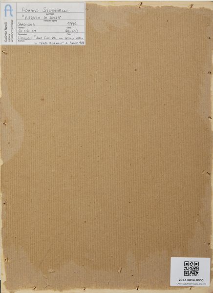 STEFANELLI ROMANO (1931 - 2016) : Ritratto di donna.  - Asta Asta 380 | ARTE MODERNA E CONTEMPORANEA Virtuale - Associazione Nazionale - Case d'Asta italiane