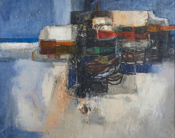 ISOLA GIANCARLO (n. 1927) : Barche all'alba.  - Asta Asta 380 | ARTE MODERNA E CONTEMPORANEA Virtuale - Associazione Nazionale - Case d'Asta italiane