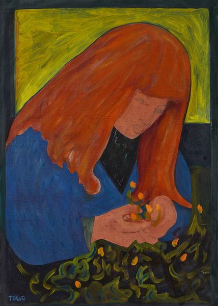 TOGO (n. 1937) : Bimba tra i fiori.  - Asta Asta 380 | ARTE MODERNA E CONTEMPORANEA Virtuale - Associazione Nazionale - Case d'Asta italiane