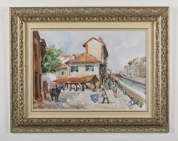 ZECCA ANTONELLO (n. 1944) : Milano, Vicolo Lavandai.  - Asta Asta 380 | ARTE MODERNA E CONTEMPORANEA Virtuale - Associazione Nazionale - Case d'Asta italiane