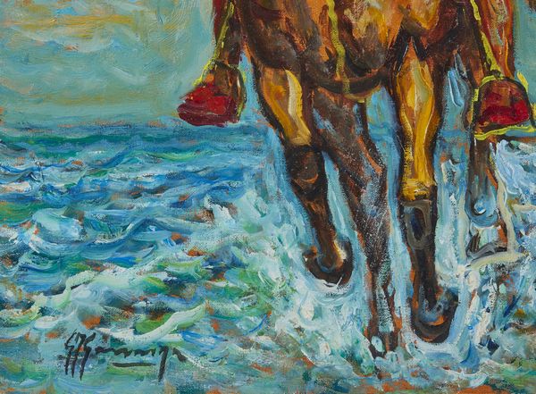 GONZAGA GIOVANFRANCESCO (1921 - 2007) : Cavaliere berbero sulla battigia.  - Asta Asta 380 | ARTE MODERNA E CONTEMPORANEA Virtuale - Associazione Nazionale - Case d'Asta italiane