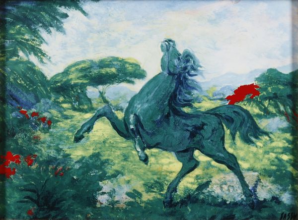 SASSU ALIGI (1912 - 2000) : Il cavaliere verde.  - Asta Asta 380 | ARTE MODERNA E CONTEMPORANEA Virtuale - Associazione Nazionale - Case d'Asta italiane