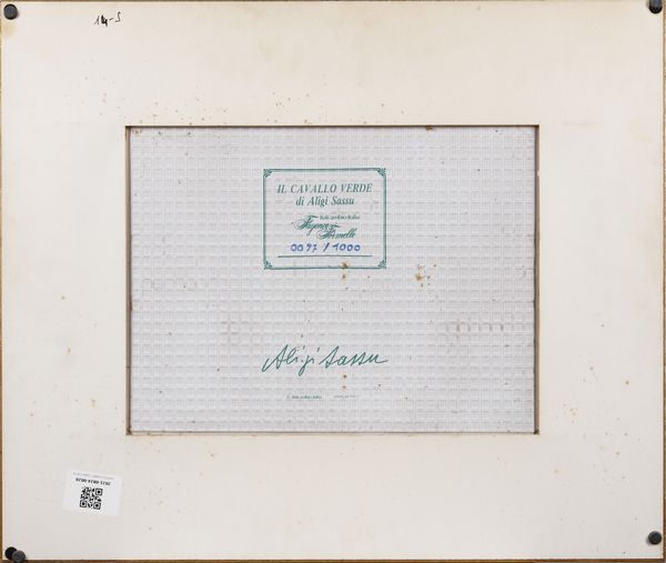 SASSU ALIGI (1912 - 2000) : Il cavaliere verde.  - Asta Asta 380 | ARTE MODERNA E CONTEMPORANEA Virtuale - Associazione Nazionale - Case d'Asta italiane