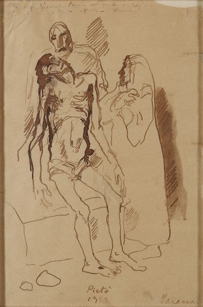 CARENA FELICE (1879 - 1966) : Piet�.  - Asta Asta 380 | ARTE MODERNA E CONTEMPORANEA Virtuale - Associazione Nazionale - Case d'Asta italiane