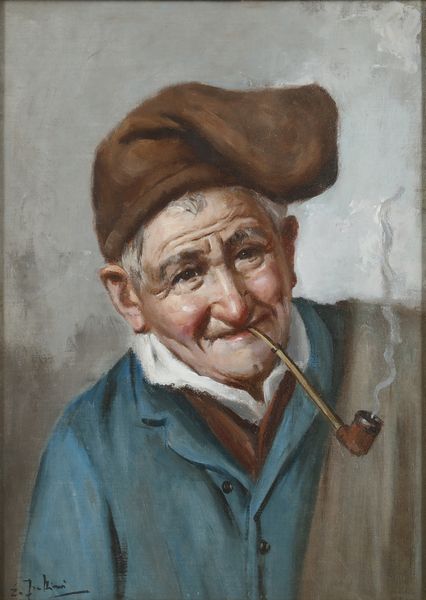 AUTORE NON IDENTIFICATO : Vecchio con pipa.  - Asta Asta 380 | ARTE MODERNA E CONTEMPORANEA Virtuale - Associazione Nazionale - Case d'Asta italiane