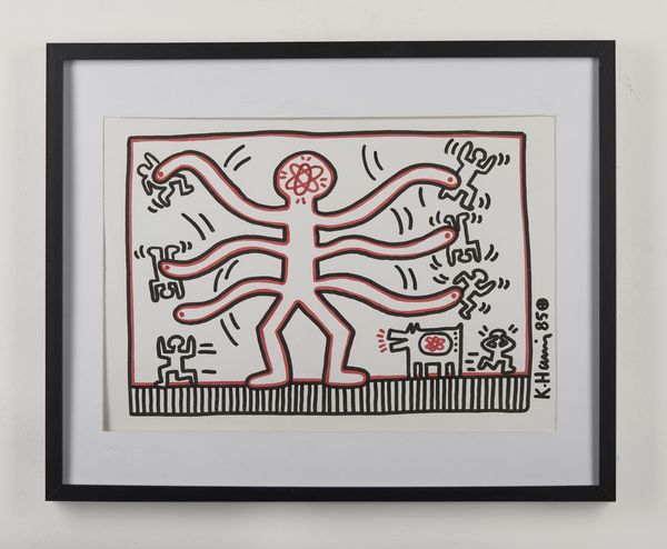 HARING KEITH  (1958 - 1990) : (ATT.TO). Senza titolo.  - Asta Asta 380 | ARTE MODERNA E CONTEMPORANEA Virtuale - Associazione Nazionale - Case d'Asta italiane