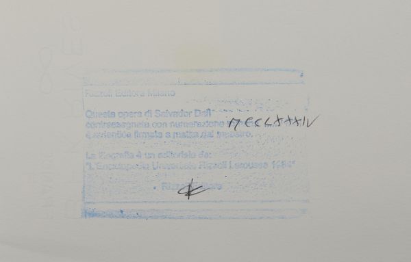 DALI' SALVADOR (1904 - 1989) : Cristo di San Juan de la Cruz.  - Asta Asta 380 | ARTE MODERNA E CONTEMPORANEA Virtuale - Associazione Nazionale - Case d'Asta italiane