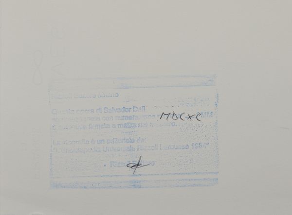 DALI' SALVADOR (1904 - 1989) : Il Cristo di Gala.  - Asta Asta 380 | ARTE MODERNA E CONTEMPORANEA Virtuale - Associazione Nazionale - Case d'Asta italiane