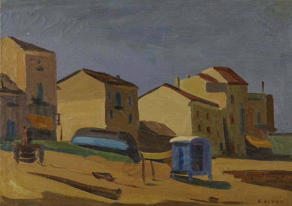 ALFIERI ATTILIO (1904 - 1992) : Case lungo la spiaggia.  - Asta Asta 380 | ARTE MODERNA E CONTEMPORANEA Virtuale - Associazione Nazionale - Case d'Asta italiane