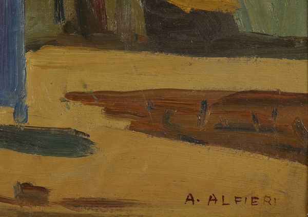 ALFIERI ATTILIO (1904 - 1992) : Case lungo la spiaggia.  - Asta Asta 380 | ARTE MODERNA E CONTEMPORANEA Virtuale - Associazione Nazionale - Case d'Asta italiane