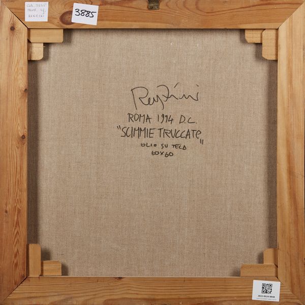 RENZINI AMEDEO (1917 - 1995) : Scimmie truccate.  - Asta Asta 380 | ARTE MODERNA E CONTEMPORANEA Virtuale - Associazione Nazionale - Case d'Asta italiane