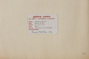 AUBERTIN BERNARD (1934 - 2015) : Dessin de feu.  - Asta Asta 380 | ARTE MODERNA E CONTEMPORANEA Virtuale - Associazione Nazionale - Case d'Asta italiane