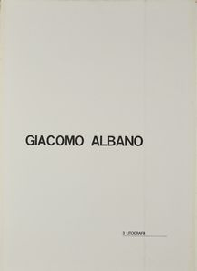 ALBANO GIACOMO (n. 1935) : Cartella composta da n. 3 fogli.  - Asta Asta 380 | ARTE MODERNA E CONTEMPORANEA Virtuale - Associazione Nazionale - Case d'Asta italiane