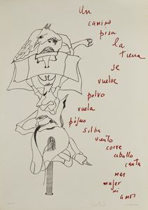 CAMACHO JORGE  (1934 - 2011) : Dalla cartella Poemas para mirar.  - Asta Asta 380 | ARTE MODERNA E CONTEMPORANEA Virtuale - Associazione Nazionale - Case d'Asta italiane