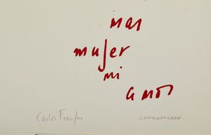 CAMACHO JORGE  (1934 - 2011) : Dalla cartella Poemas para mirar.  - Asta Asta 380 | ARTE MODERNA E CONTEMPORANEA Virtuale - Associazione Nazionale - Case d'Asta italiane
