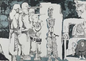 SANTALO' RODOLFO ALVAREZ (1933 - 2008) : Cartella composta da n. 5 fogli.  - Asta Asta 380 | ARTE MODERNA E CONTEMPORANEA Virtuale - Associazione Nazionale - Case d'Asta italiane