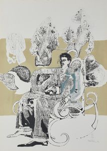 SANTALO' RODOLFO ALVAREZ (1933 - 2008) : Cartella composta da n. 5 fogli.  - Asta Asta 380 | ARTE MODERNA E CONTEMPORANEA Virtuale - Associazione Nazionale - Case d'Asta italiane