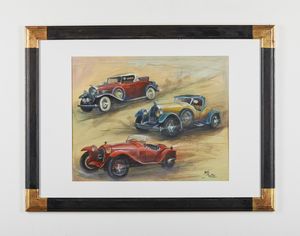 AUTORE NON IDENTIFICATO : Tre velocit� d'epoca.  - Asta Asta 380 | ARTE MODERNA E CONTEMPORANEA Virtuale - Associazione Nazionale - Case d'Asta italiane