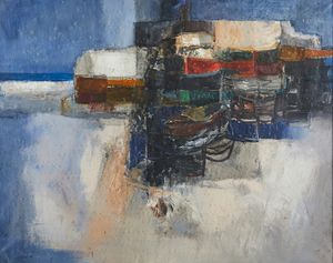 ISOLA GIANCARLO (n. 1927) - Barche all'alba.