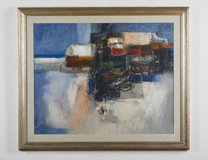 ISOLA GIANCARLO (n. 1927) : Barche all'alba.  - Asta Asta 380 | ARTE MODERNA E CONTEMPORANEA Virtuale - Associazione Nazionale - Case d'Asta italiane