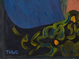 TOGO (n. 1937) : Bimba tra i fiori.  - Asta Asta 380 | ARTE MODERNA E CONTEMPORANEA Virtuale - Associazione Nazionale - Case d'Asta italiane