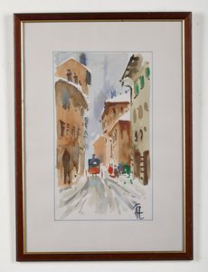 ZECCA ANTONELLO (n. 1944) : Milano, Via Laghetto.  - Asta Asta 380 | ARTE MODERNA E CONTEMPORANEA Virtuale - Associazione Nazionale - Case d'Asta italiane