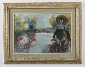 MOTTI GIUSEPPE (1908 - 1990) : Contadina.  - Asta Asta 380 | ARTE MODERNA E CONTEMPORANEA Virtuale - Associazione Nazionale - Case d'Asta italiane