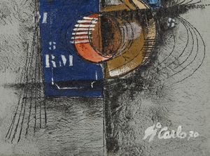 DI CARLO VITTORIO MARIA (n. 1937) : Strumento a corde n�3.  - Asta Asta 380 | ARTE MODERNA E CONTEMPORANEA Virtuale - Associazione Nazionale - Case d'Asta italiane