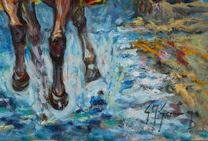 GONZAGA GIOVANFRANCESCO (1921 - 2007) : Cavaliere berbero.  - Asta Asta 380 | ARTE MODERNA E CONTEMPORANEA Virtuale - Associazione Nazionale - Case d'Asta italiane