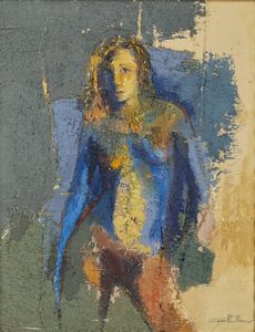 CAPELLI MAURO (n. 1959) - Composizione con figura.