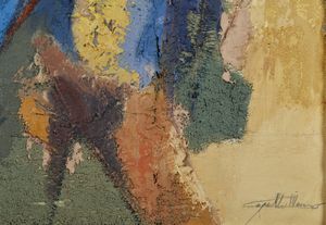 CAPELLI MAURO (n. 1959) : Composizione con figura.  - Asta Asta 380 | ARTE MODERNA E CONTEMPORANEA Virtuale - Associazione Nazionale - Case d'Asta italiane