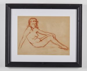 CARENA FELICE (1879 - 1966) : Giovane modella.  - Asta Asta 380 | ARTE MODERNA E CONTEMPORANEA Virtuale - Associazione Nazionale - Case d'Asta italiane