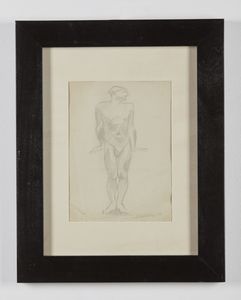 SARTORI AMLETO  (1915 - 1962) : Maschera (personaggio in posa per una scenografia teatrale).  - Asta Asta 380 | ARTE MODERNA E CONTEMPORANEA Virtuale - Associazione Nazionale - Case d'Asta italiane