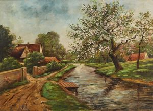 CATALANI ALESSANDRO (1897 - 1942) - Paesaggio primaverile.