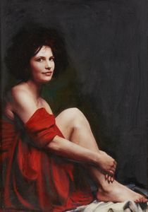 DI RENZO COSTANTINO (n. 1946) - Il vestito rosso.