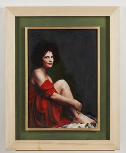 DI RENZO COSTANTINO (n. 1946) : Il vestito rosso.  - Asta Asta 380 | ARTE MODERNA E CONTEMPORANEA Virtuale - Associazione Nazionale - Case d'Asta italiane