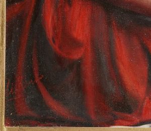 DI RENZO COSTANTINO (n. 1946) : Il vestito rosso.  - Asta Asta 380 | ARTE MODERNA E CONTEMPORANEA Virtuale - Associazione Nazionale - Case d'Asta italiane