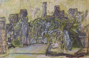 LUZZATI EMANUELE (1921 - 2007) - Scenografie per Tieste.