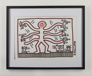 HARING KEITH  (1958 - 1990) : (ATT.TO). Senza titolo.  - Asta Asta 380 | ARTE MODERNA E CONTEMPORANEA Virtuale - Associazione Nazionale - Case d'Asta italiane