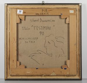 BRUSAMOLINO GIANNI (n. 1928) : Testimoni.  - Asta Asta 380 | ARTE MODERNA E CONTEMPORANEA Virtuale - Associazione Nazionale - Case d'Asta italiane