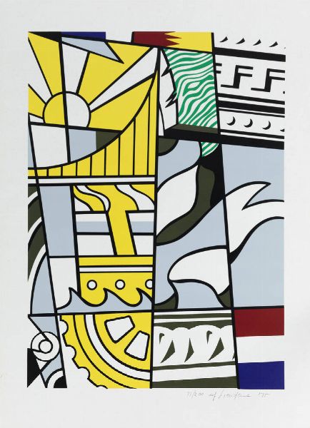 ROY LICHTENSTEIN New York (USA) 1923 � 1997 : Bicentennial print from America : The Third Century 1975 (pubblicata nel 1976)  - Asta Grafica - Associazione Nazionale - Case d'Asta italiane