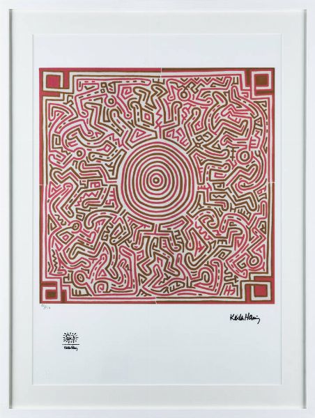 KEITH HARING Reading (USA) 1958 �1990 New York (USA) : Senza titolo  - Asta Grafica - Associazione Nazionale - Case d'Asta italiane
