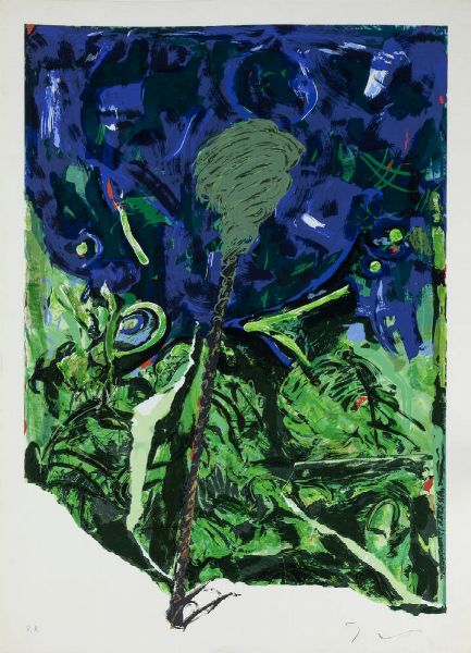 MARIO SCHIFANO Homs (Libia) 1934 - 1998 Roma : Ventoso  - Asta Grafica - Associazione Nazionale - Case d'Asta italiane