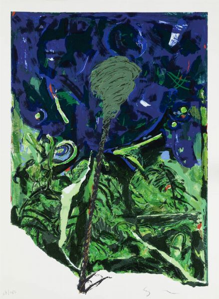 MARIO SCHIFANO Homs (Libia) 1934 - 1998 Roma : Ventoso  - Asta Grafica - Associazione Nazionale - Case d'Asta italiane